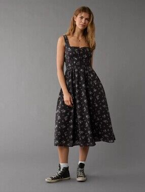 AE Corset Floral Midi Dress